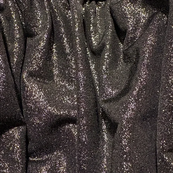 Karen Kane Black Metallic Shimmery Pullover Blouse - Picture 8 of 9